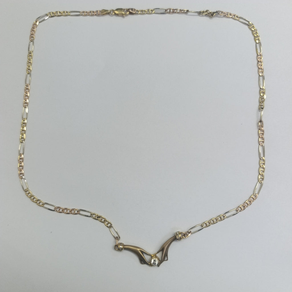 GARGANTILLA ORO COMBINADO 14 K 10.9 GRMS (SEMINUEVO)