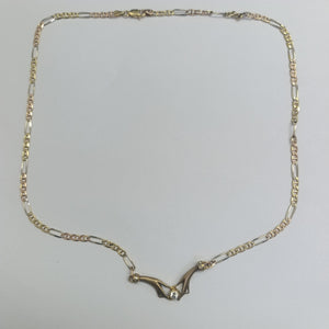 GARGANTILLA ORO COMBINADO 14 K 10.9 GRMS (SEMINUEVO)