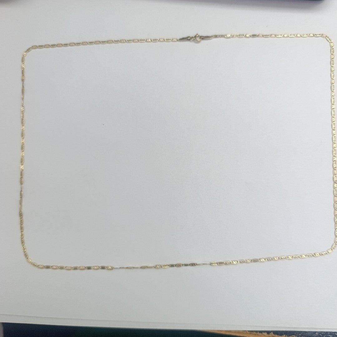 CADENA ORO COMBINADO 14 K 3.9 GRMS (SEMINUEVO)