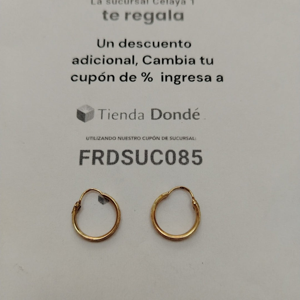 ARRACADAS PAR ORO 10 K 1,10 GRMS (SEMINUEVO)