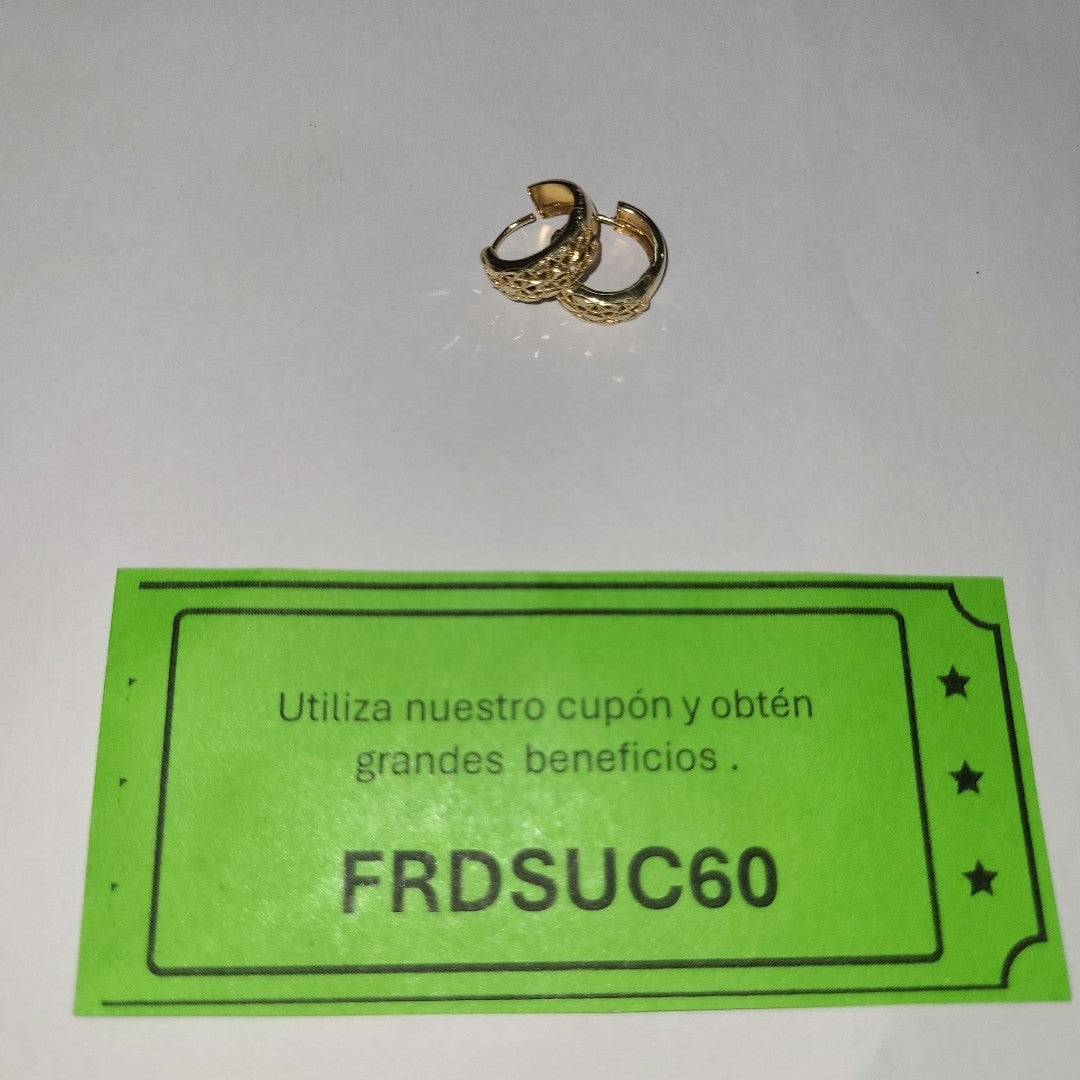 ARRACADAS PAR ORO 14 K 1.7 GRMS (SEMINUEVO)