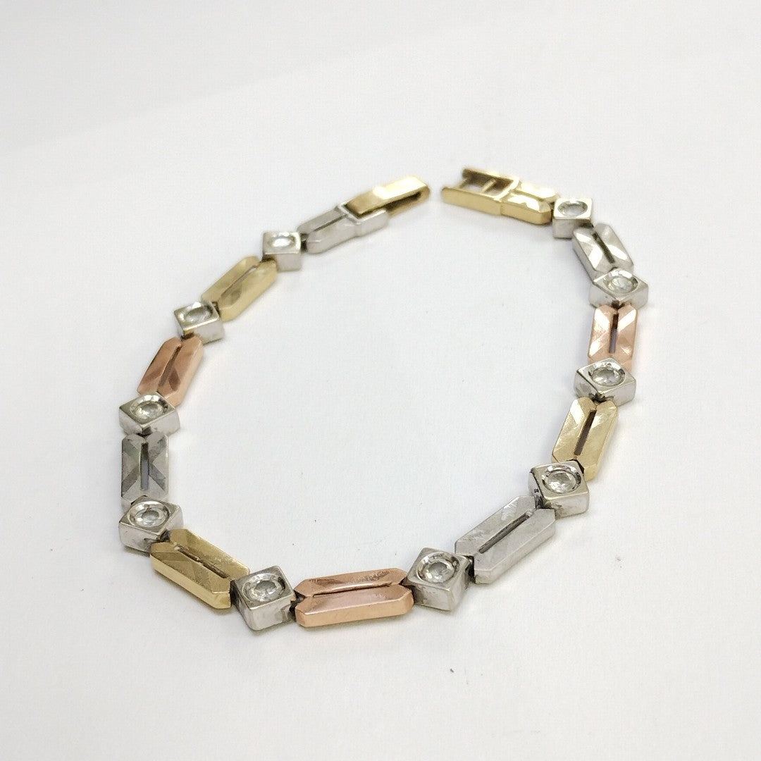 PULSERA ORO COMBINADO 10 K 10.3 GRMS (SEMINUEVO)