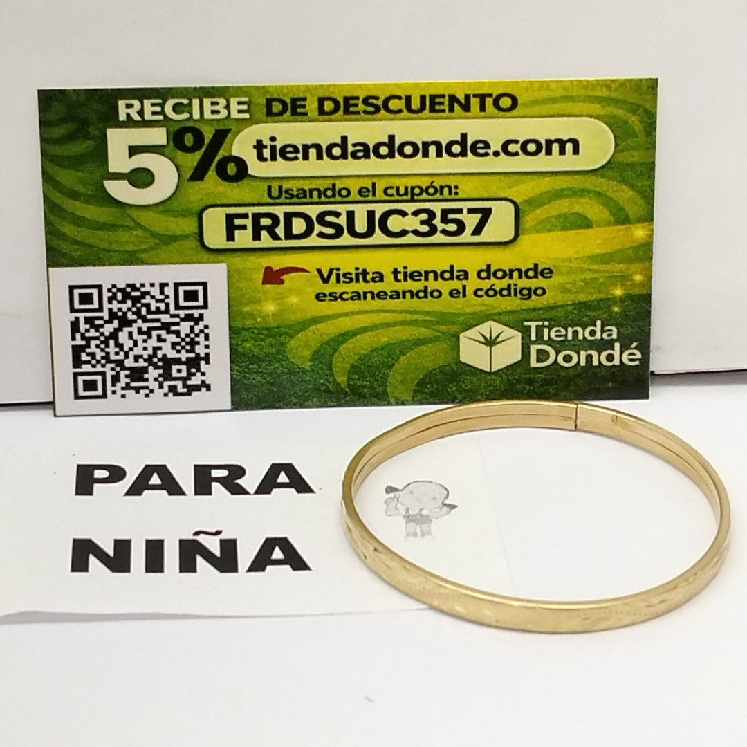 PULSERA RIGIDA ORO 14 K 5,40 GRMS (SEMINUEVO)
