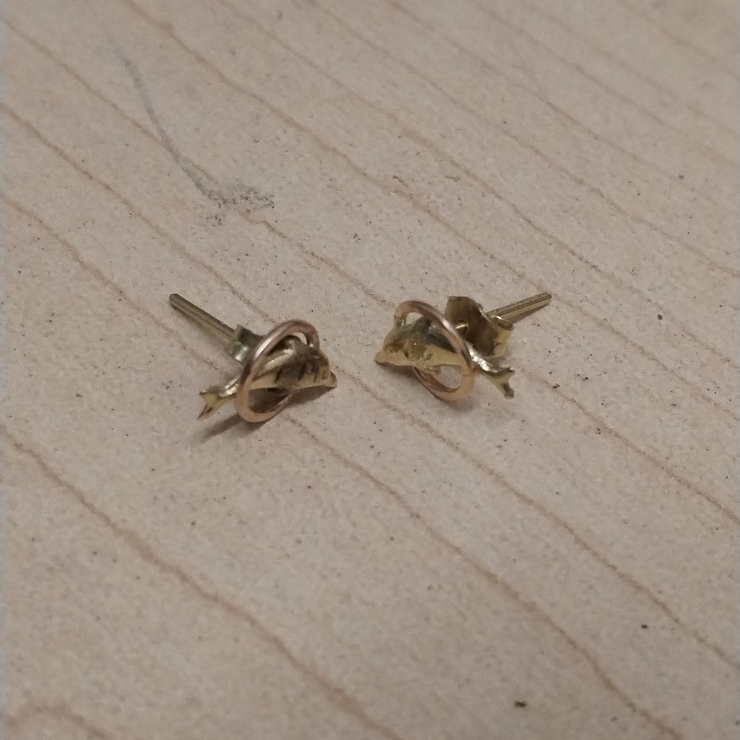 ARETES PAR ORO 14 K 0.7 GRMS (SEMINUEVO)