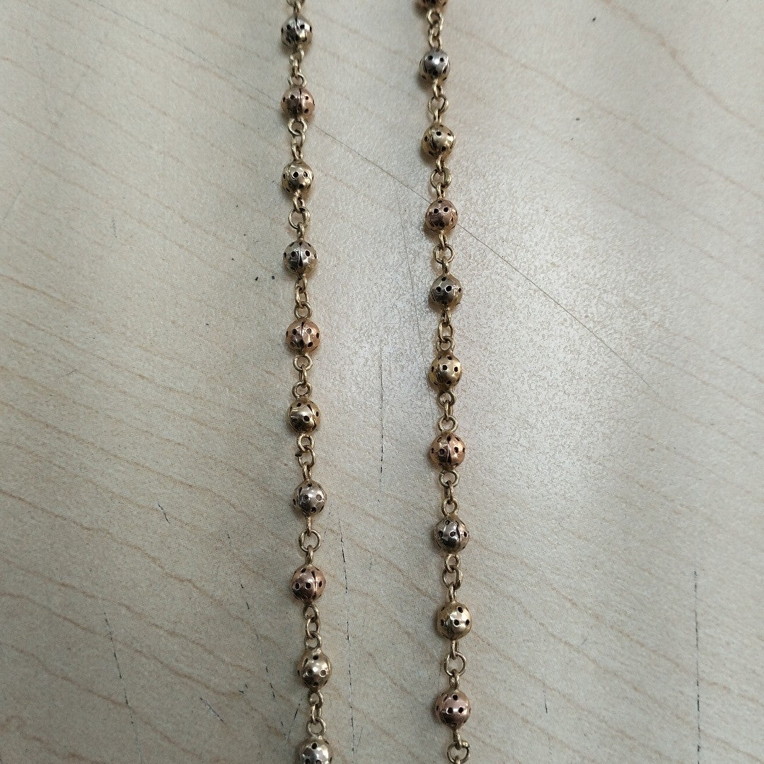 CADENA ORO COMBINADO 14 K 12.4 GRMS (SEMINUEVO)