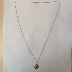 CADENA,MEDALLA RELIGIOSA ORO 10 K 2,10 GRMS (SEMINUEVO)
