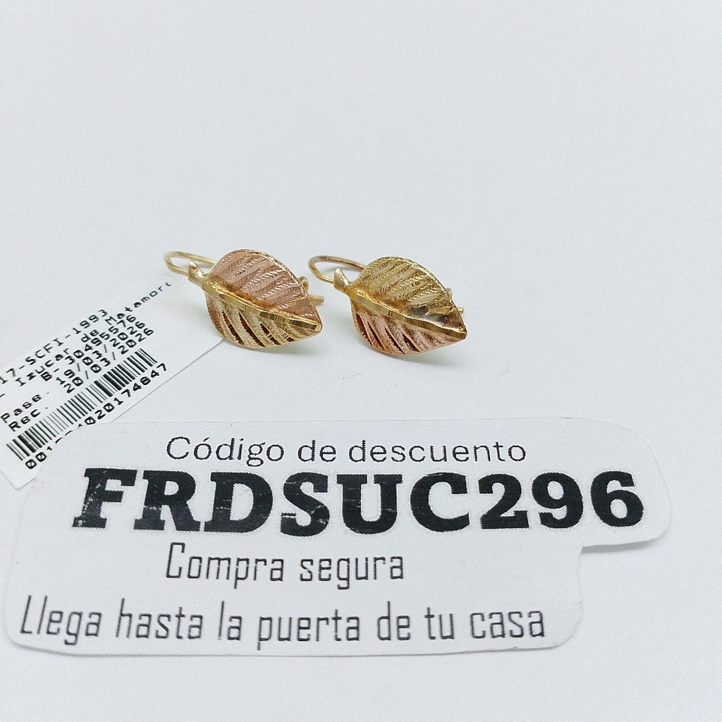 BROQUELES PAR ORO 14 K 2.1 GRMS (SEMINUEVO)