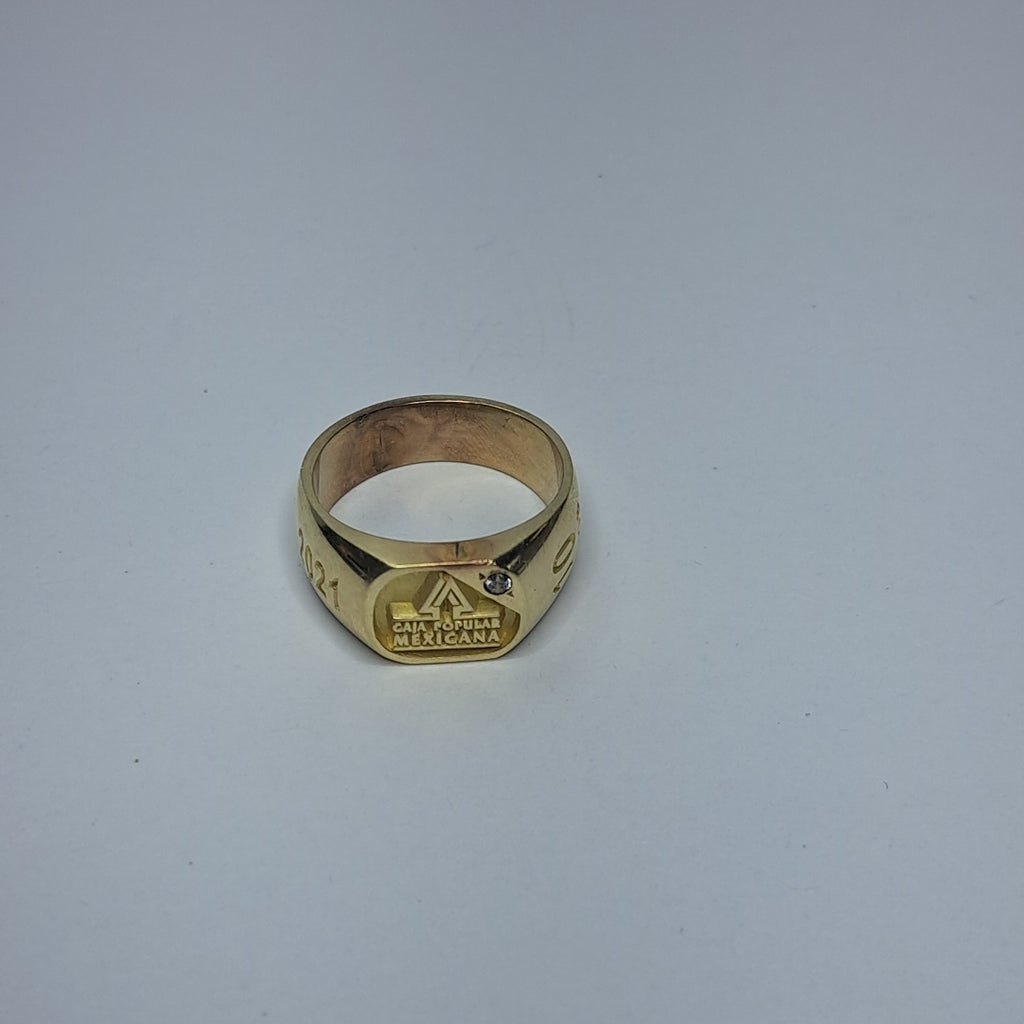 ANILLO CONMEMORATIVO ORO 10 K 7,30 GRMS (SEMINUEVO)