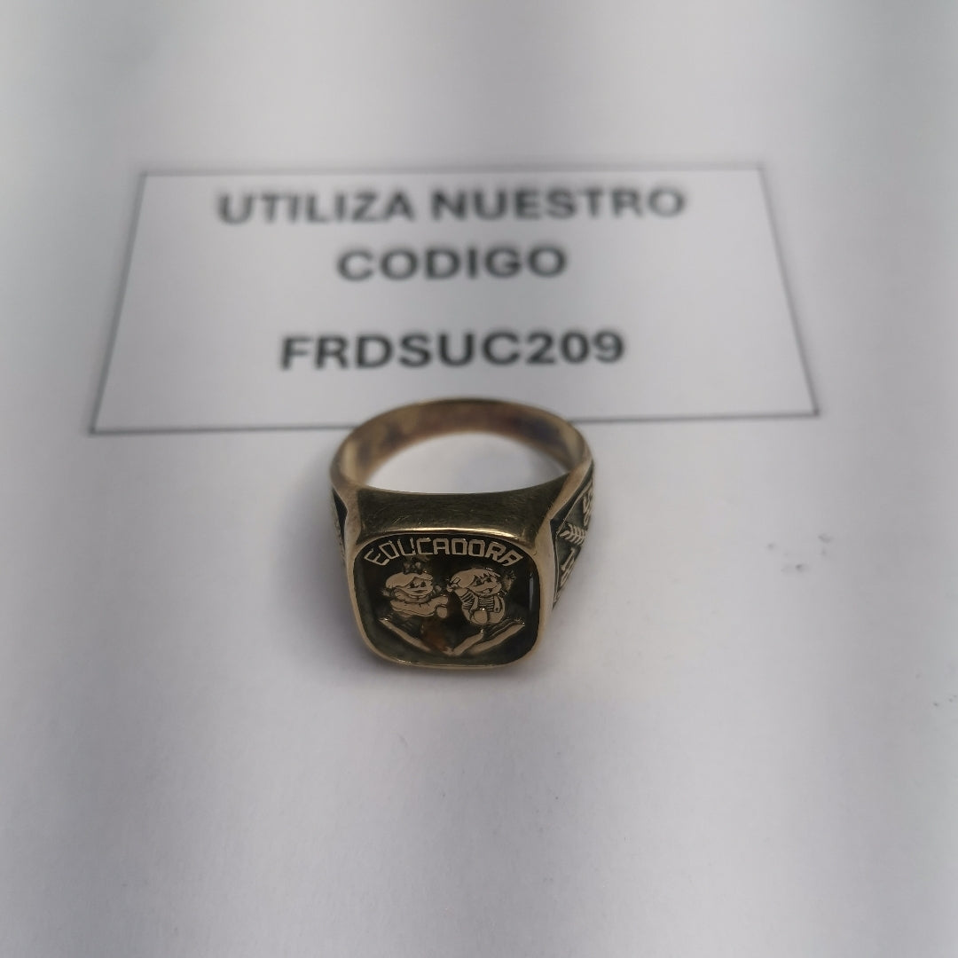 ANILLO DE GRADUACIÓN ORO 14 K 6.7 GRMS (SEMINUEVO)