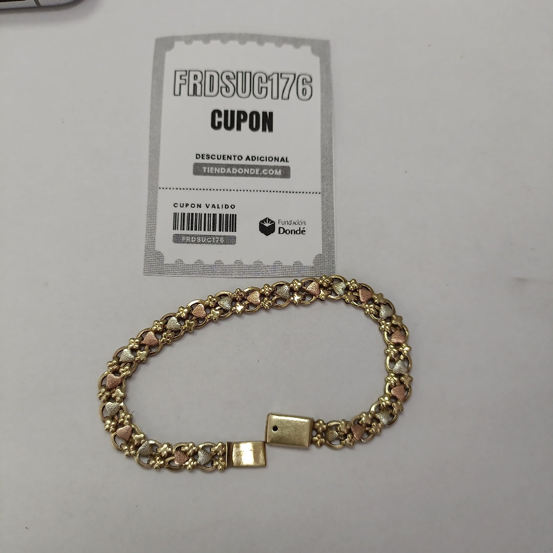 PULSERA ORO COMBINADO 10 K 8.3 GRMS (SEMINUEVO)