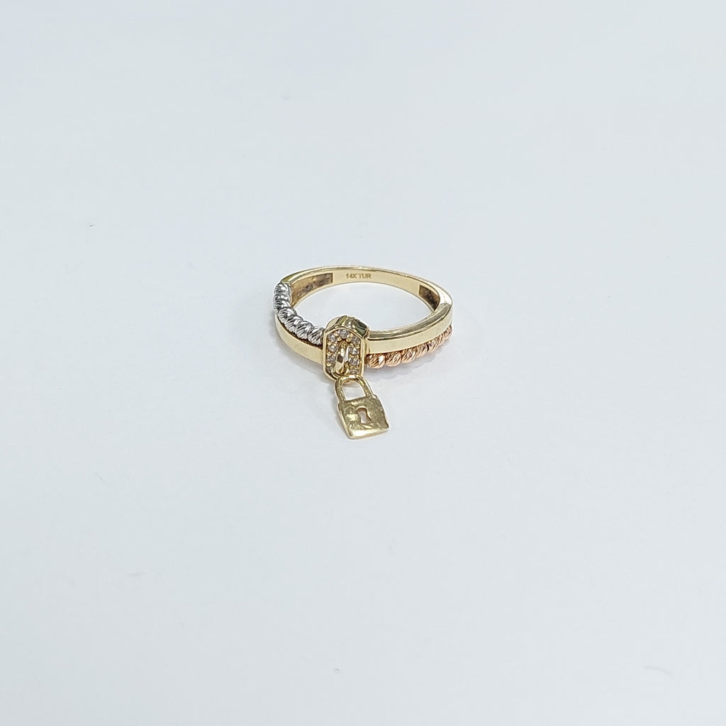 ANILLITO ORO, ORO COMBINADO 14 K 2.4 GRMS (SEMINUEVO)