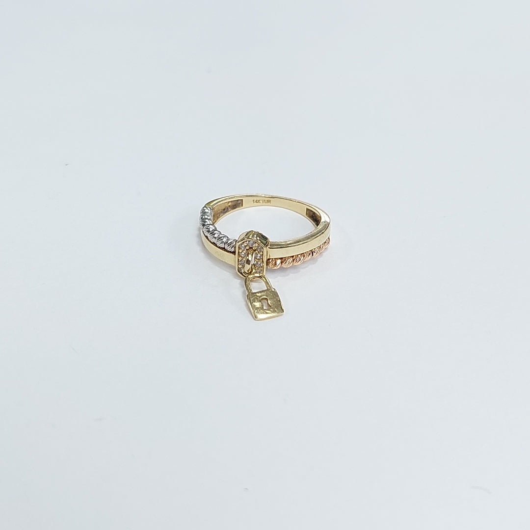 ANILLITO ORO, ORO COMBINADO 14 K 2.4 GRMS (SEMINUEVO)
