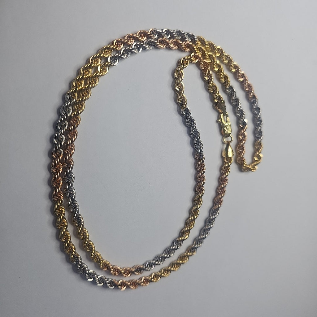 CADENA ORO, ORO COMBINADO 14 K 10.7 GRMS (SEMINUEVO)