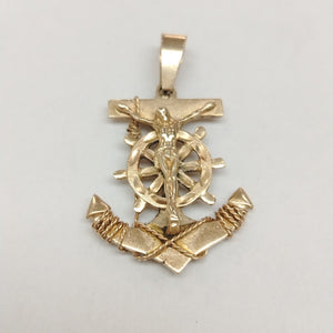 CRISTO EN ANCLA ORO 14 K 5,60 GRMS (SEMINUEVO)