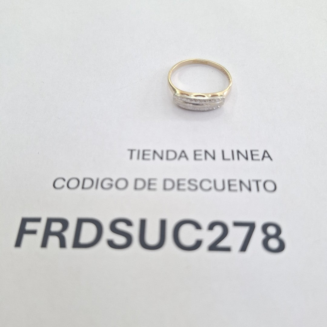 ANILLO ORO,ORO BLANCO,ORO COMBINADO 14 K 2,30 GRMS (SEMINUEVO)