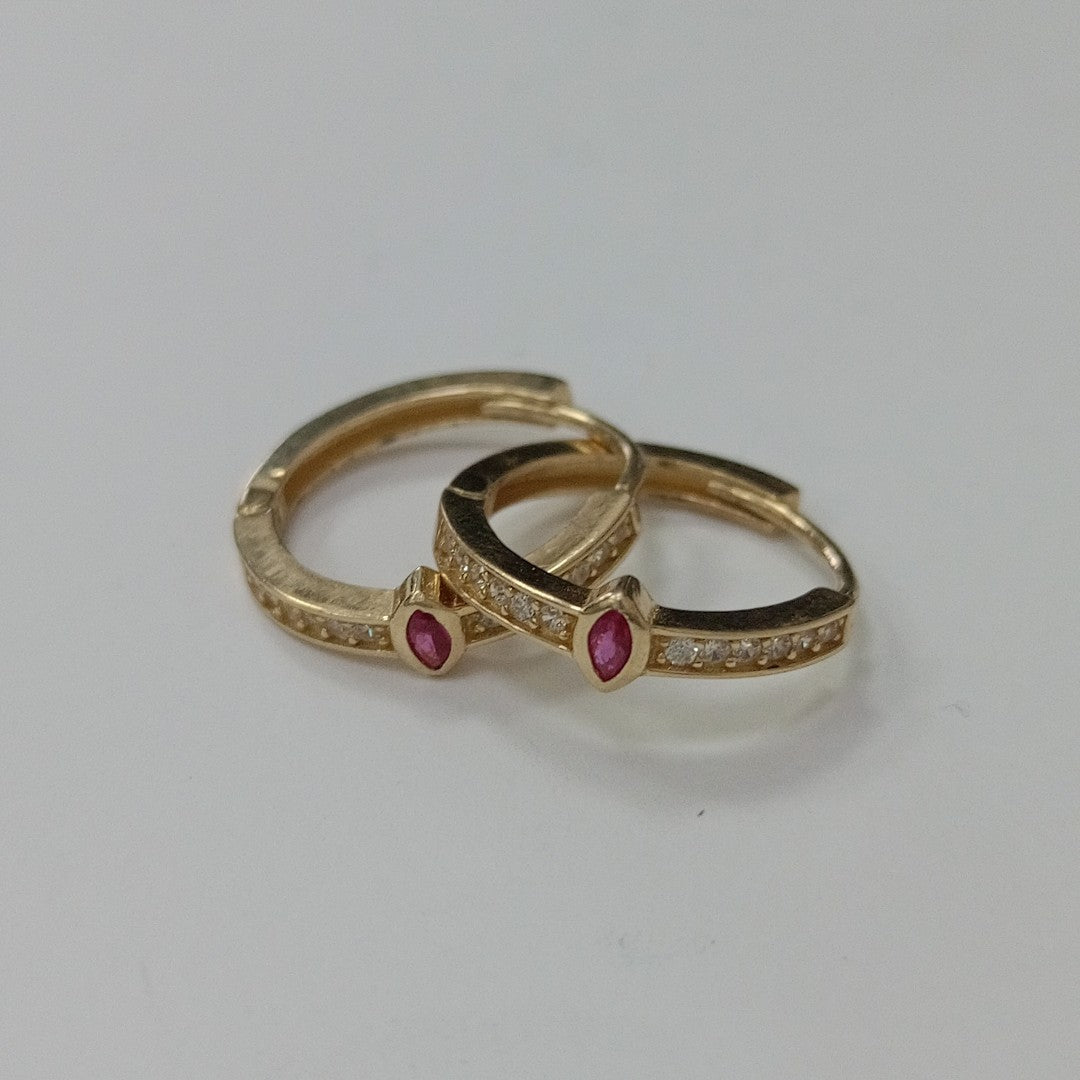 ARRACADAS PAR ORO 14 K 2.1 GRMS (SEMINUEVO)