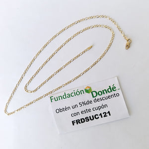 CADENA 3 X 1 3.81GR 55 CM 14K (NUEVO)