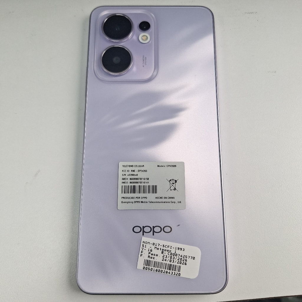 CELULAR OPPO  RENO 13F 5G CPH2699 (2025) 256 GB 12 GB RAM (SEMINUEVO)