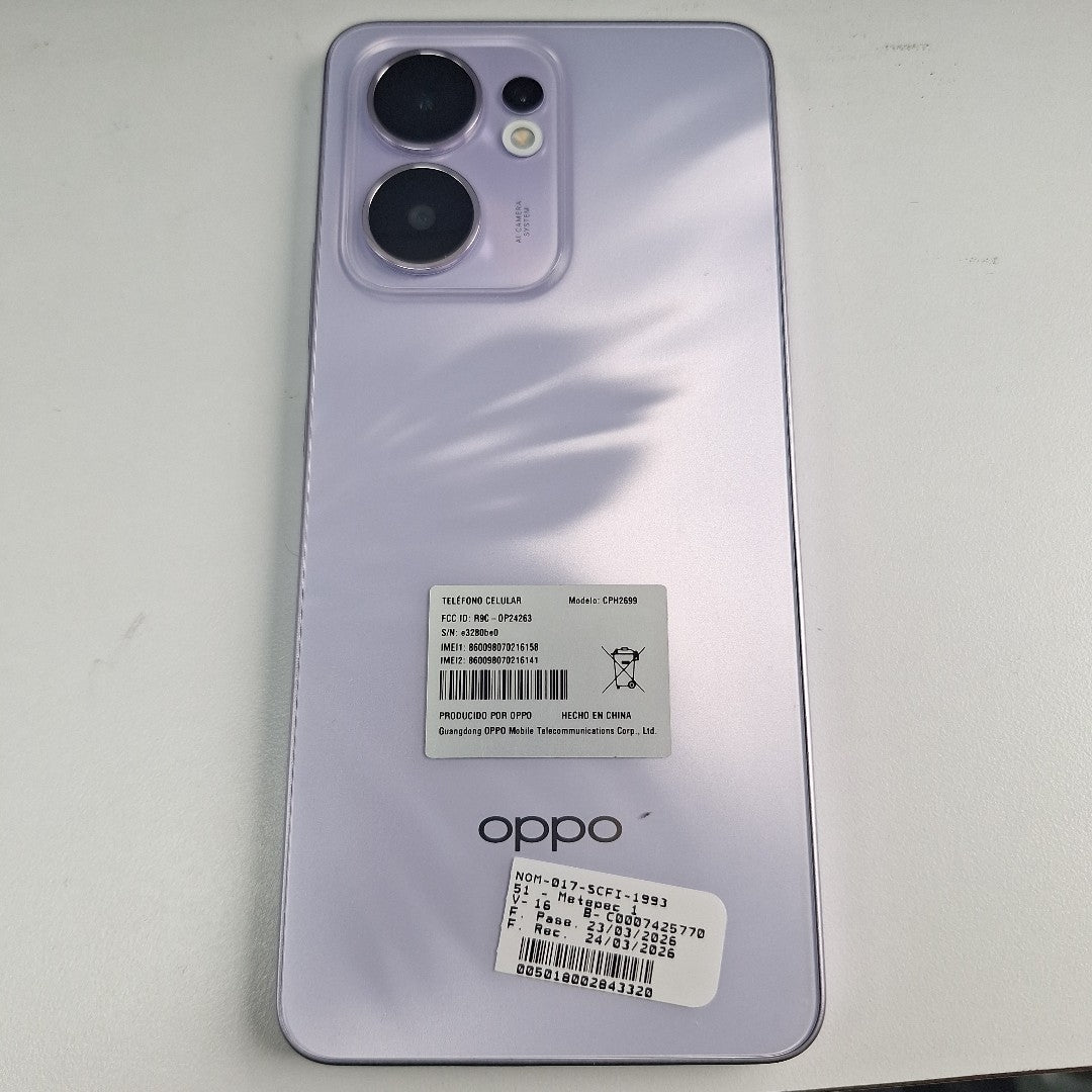 CELULAR OPPO  RENO 13F 5G CPH2699 (2025) 256 GB 12 GB RAM (SEMINUEVO)