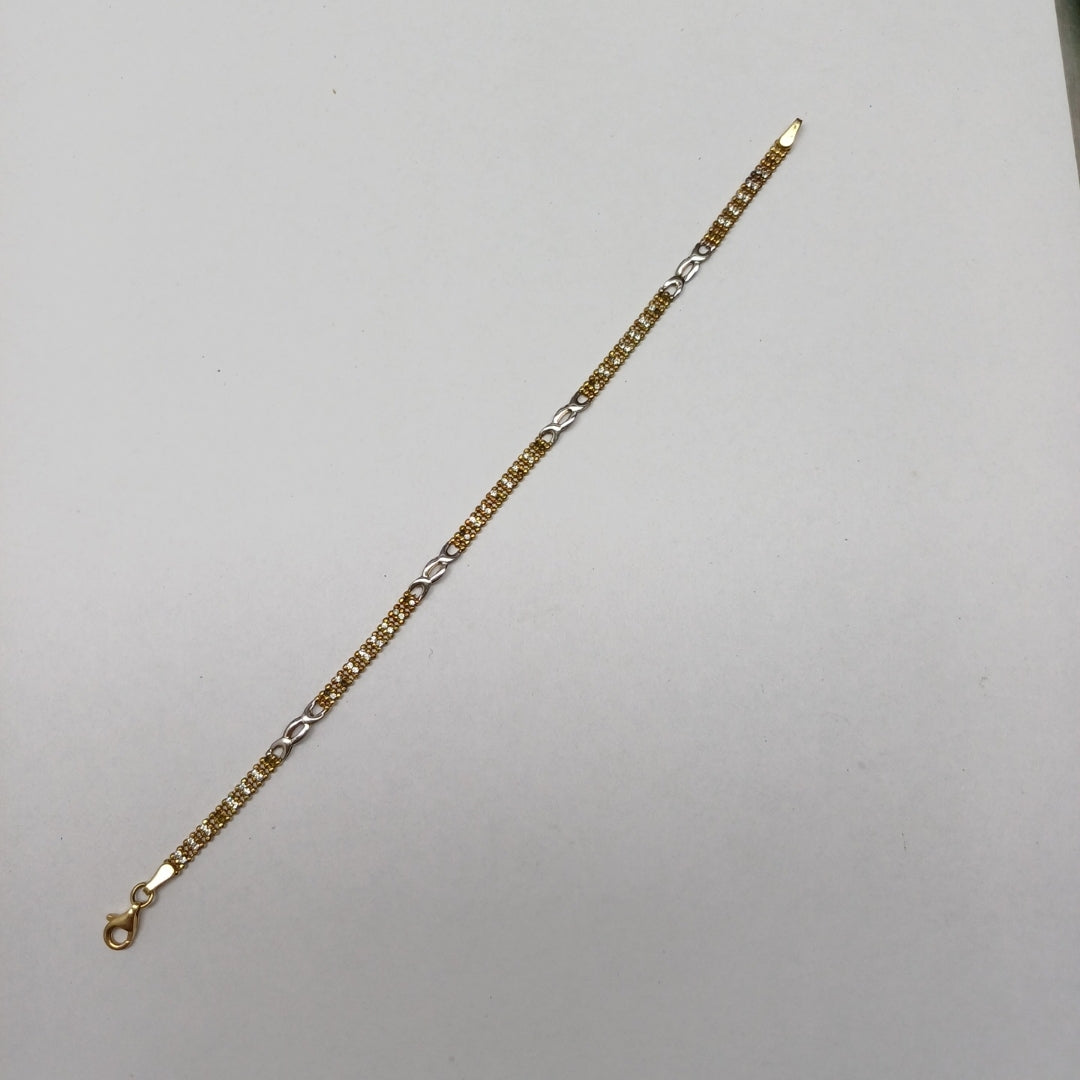 PULSERA ORO, ORO BLANCO 10 K 3.1 GRMS (SEMINUEVO)