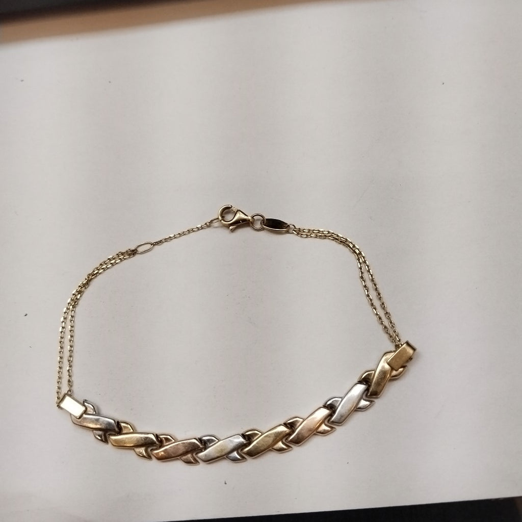 PULSERA ORO, ORO COMBINADO 14 K 2.9 GRMS (SEMINUEVO)