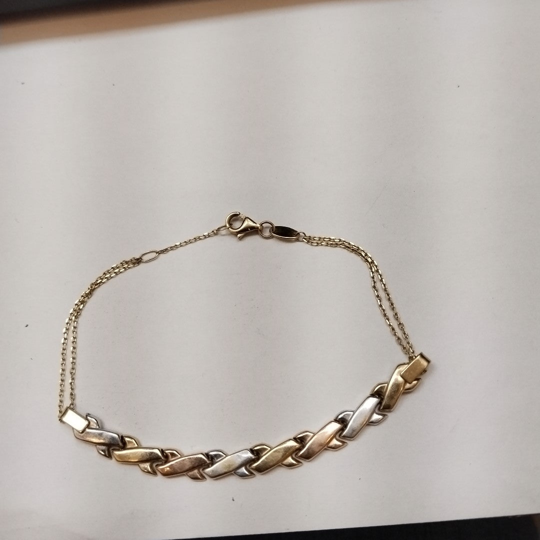PULSERA ORO, ORO COMBINADO 14 K 2.9 GRMS (SEMINUEVO)