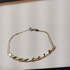 PULSERA ORO, ORO COMBINADO 14 K 2.9 GRMS (SEMINUEVO)