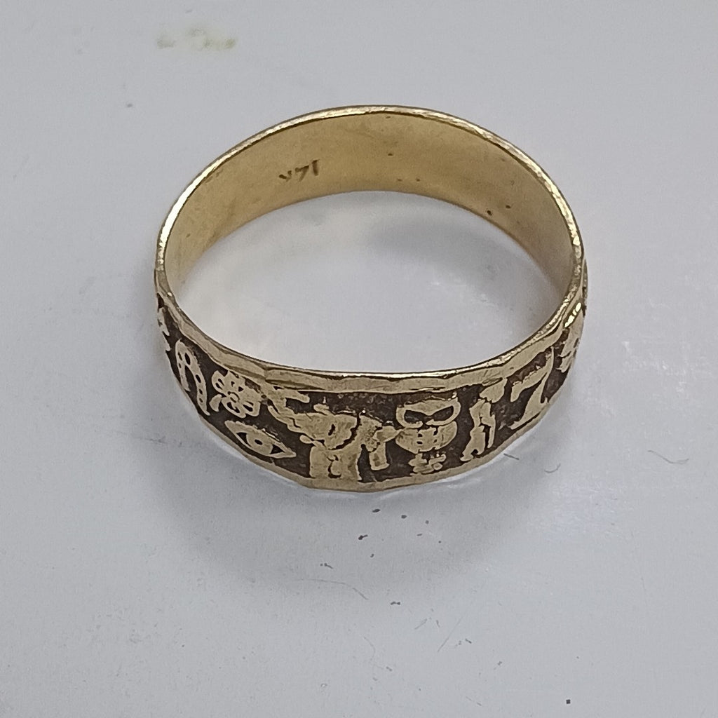 ARGOLLA DE LA SUERTE ORO 14 K 2,20 GRMS (SEMINUEVO)