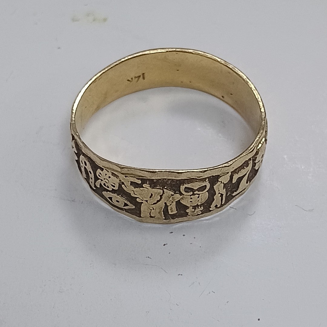 ARGOLLA DE LA SUERTE ORO 14 K 2,20 GRMS (SEMINUEVO)