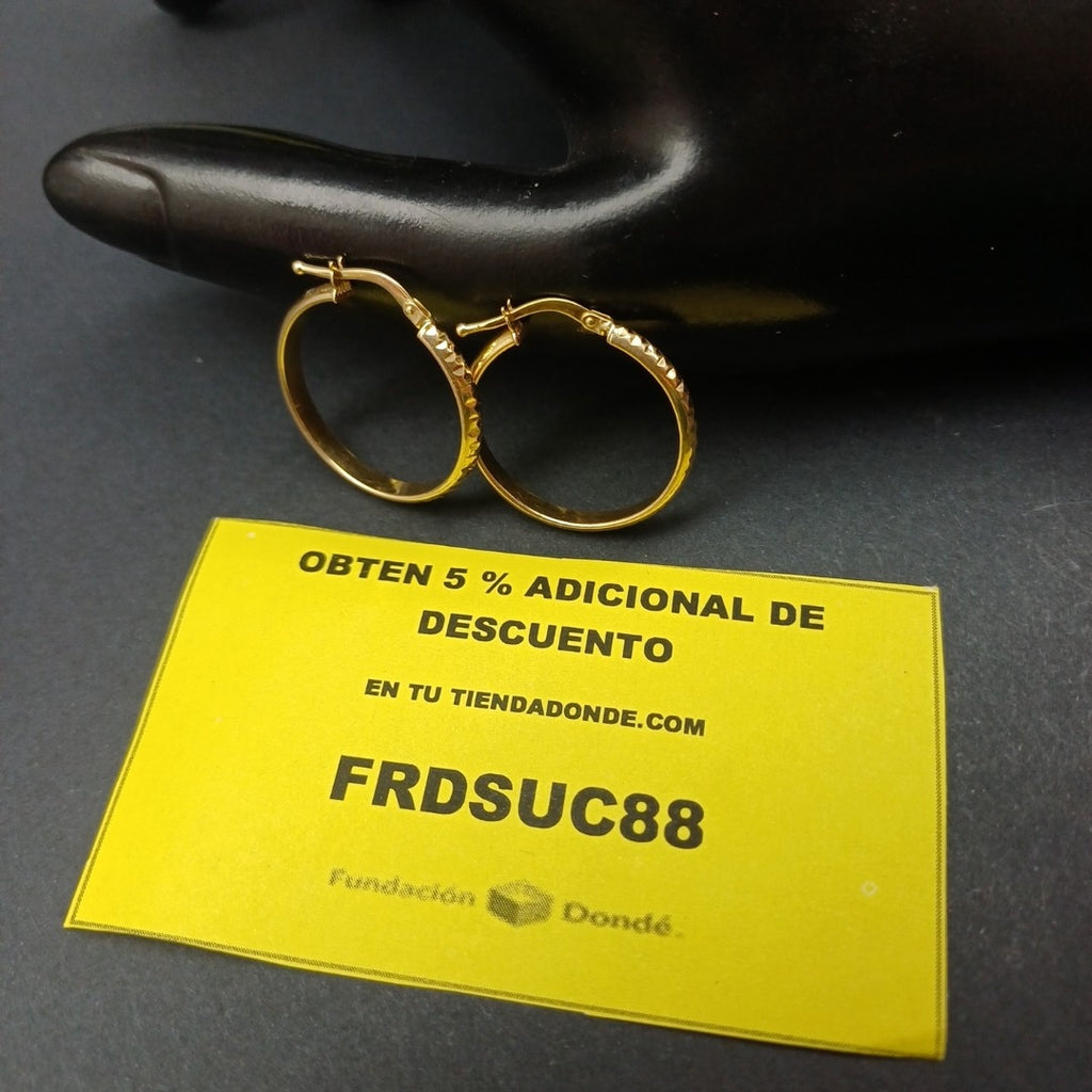 ARRACADAS PAR ORO 14 K 1.9 GRMS (SEMINUEVO)