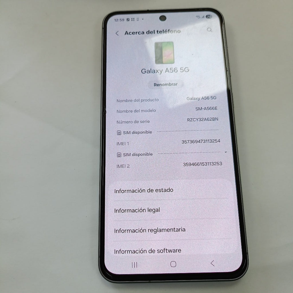 CELULAR SAMSUNG GALAXY A56 SM-A566E (2025) 256 GB 8 GB RAM (SEMINUEVO)