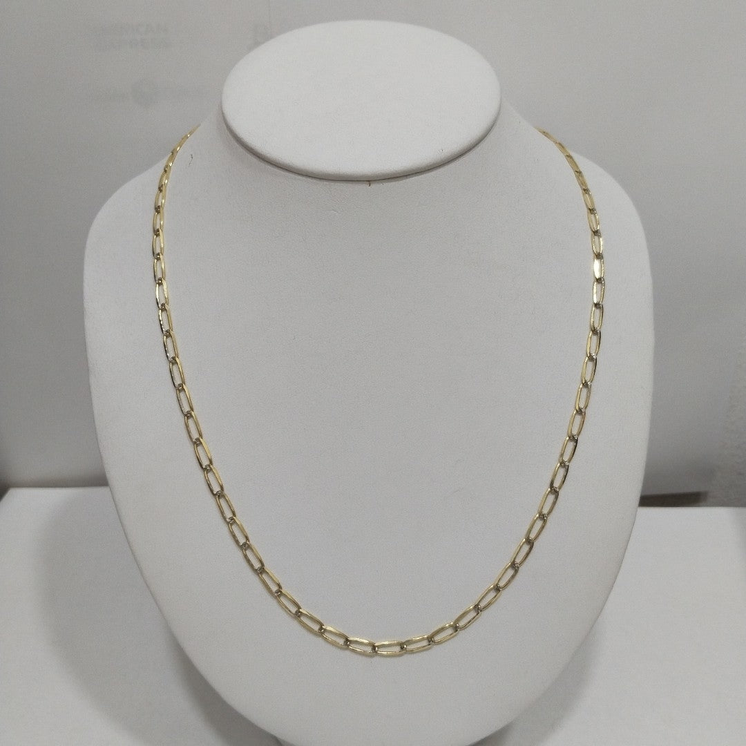 CADENA TEJIDO ESLABONES 11.1G 55 CM 14K (NUEVO)