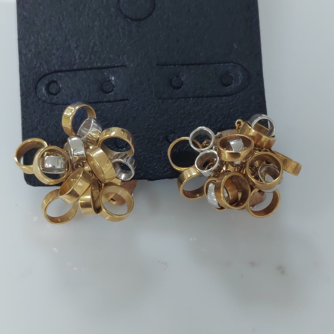 ARETES PAR ORO COMBINADO 14 K 8.7 GRMS (SEMINUEVO)