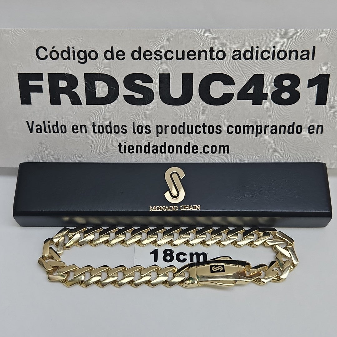 PULSERA MONACO ORO 10K 7.8 (NUEVO)