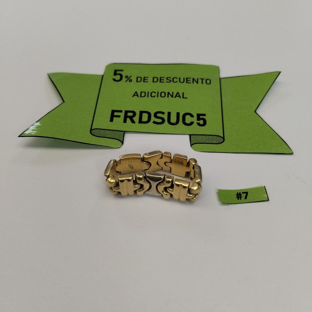 ARGOLLA ORO COMBINADO 18 K 6.6 GRMS (SEMINUEVO)