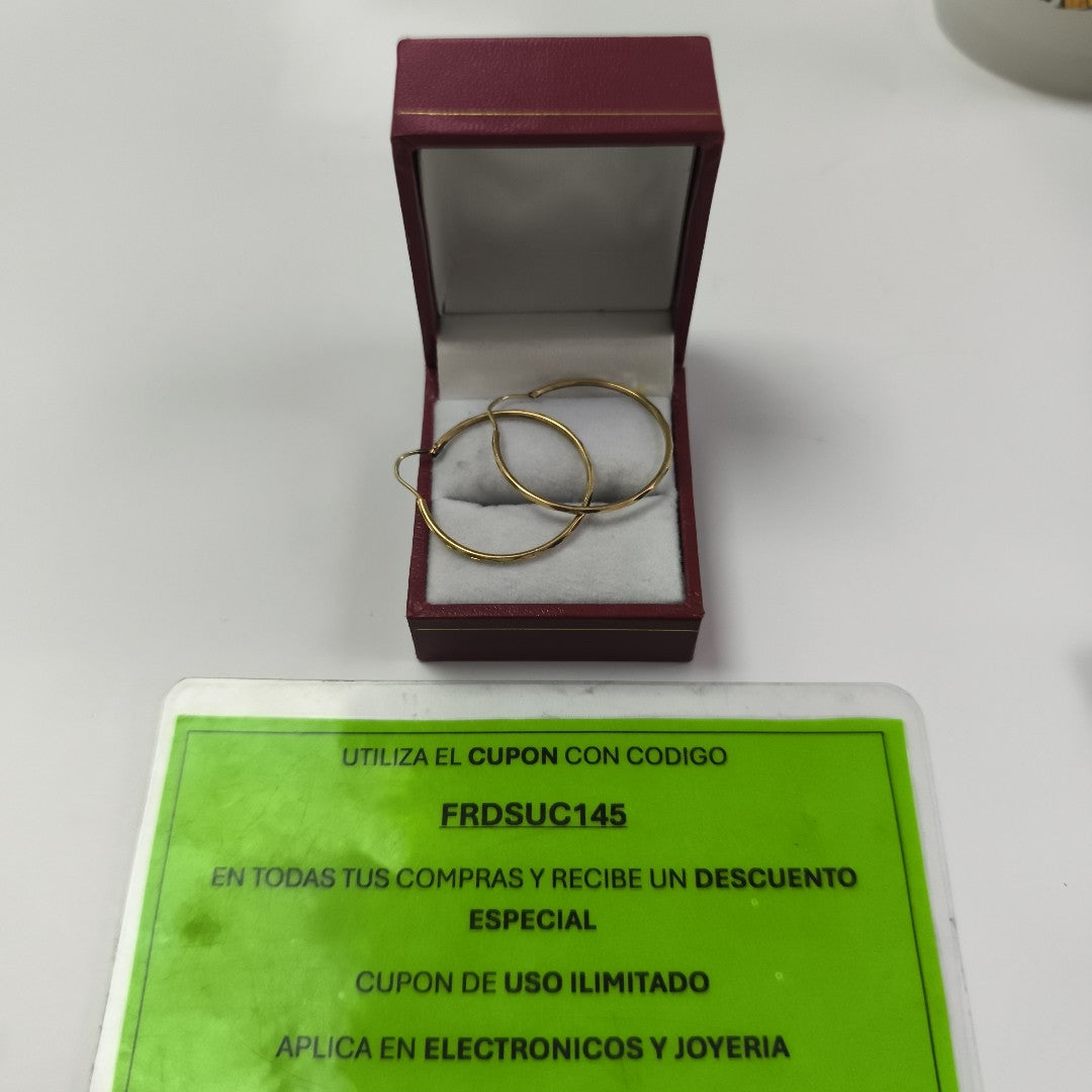 ARRACADAS PAR ORO 14 K 1.8 GRMS (SEMINUEVO)