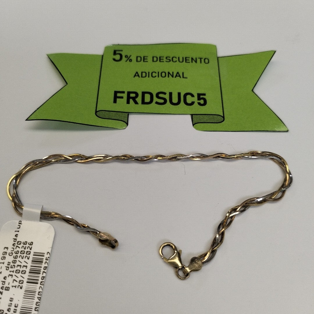 PULSERA ORO COMBINADO 14 K 3.5 GRMS (SEMINUEVO)