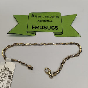 PULSERA ORO COMBINADO 14 K 3.5 GRMS (SEMINUEVO)
