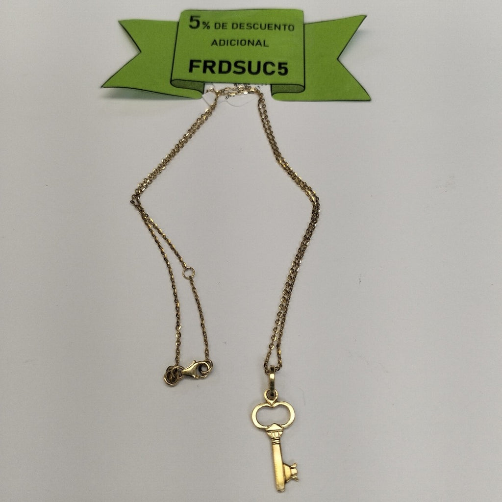 CADENA, DIJE ORO 14 K 2.5 GRMS (SEMINUEVO)