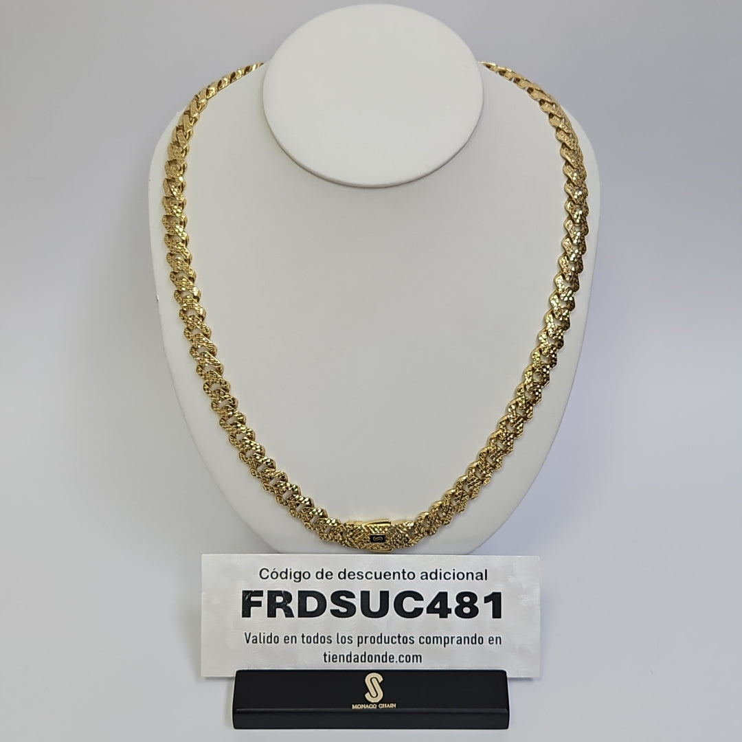 CADENA MONACO ORO 10K 38 (NUEVO)