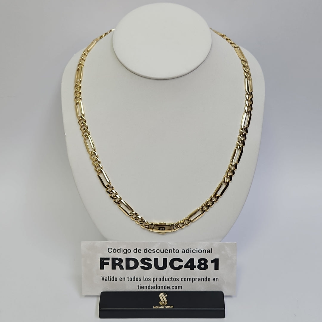 CADENA MONACO ORO 14K 23 (NUEVO)