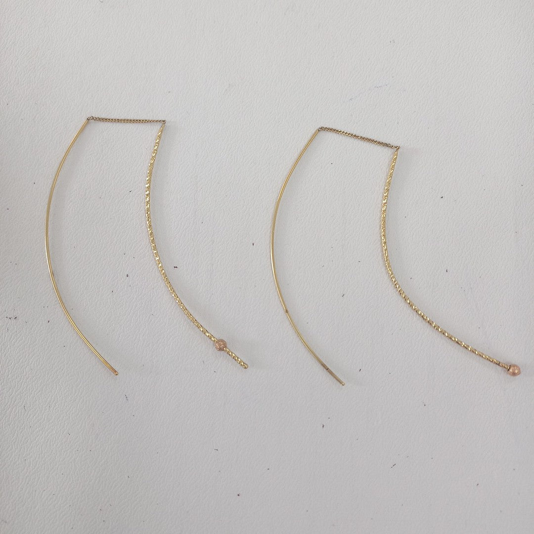 VIOLADORES PAR ORO 14 K 2.7 GRMS (SEMINUEVO)
