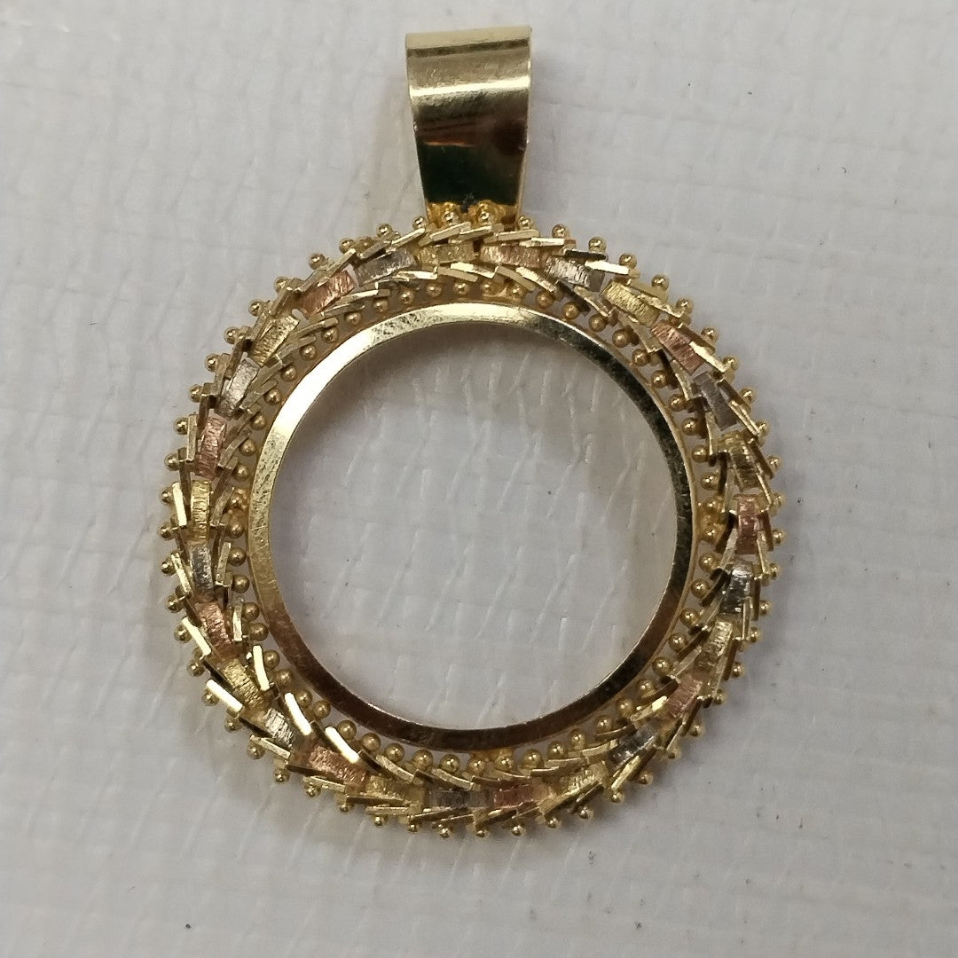 K1 5,90 GRMS 14 K IDENTIFICACIÓN DIJE TEJIDO HECHURA ESPECIAL MATERIALES (SEMINUEVO)