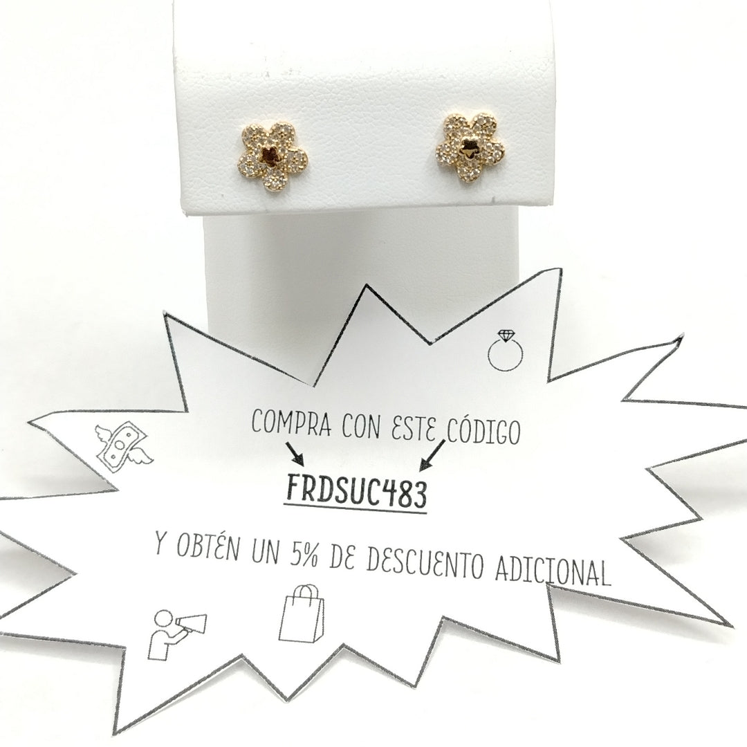 BROQUELES ORO 14K 1.8 (NUEVO)