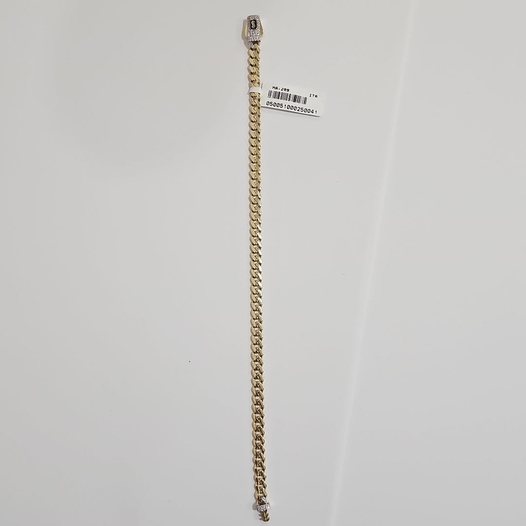 PULSERA CABALLERO MONACO ORO 14K 6.4 (NUEVO)