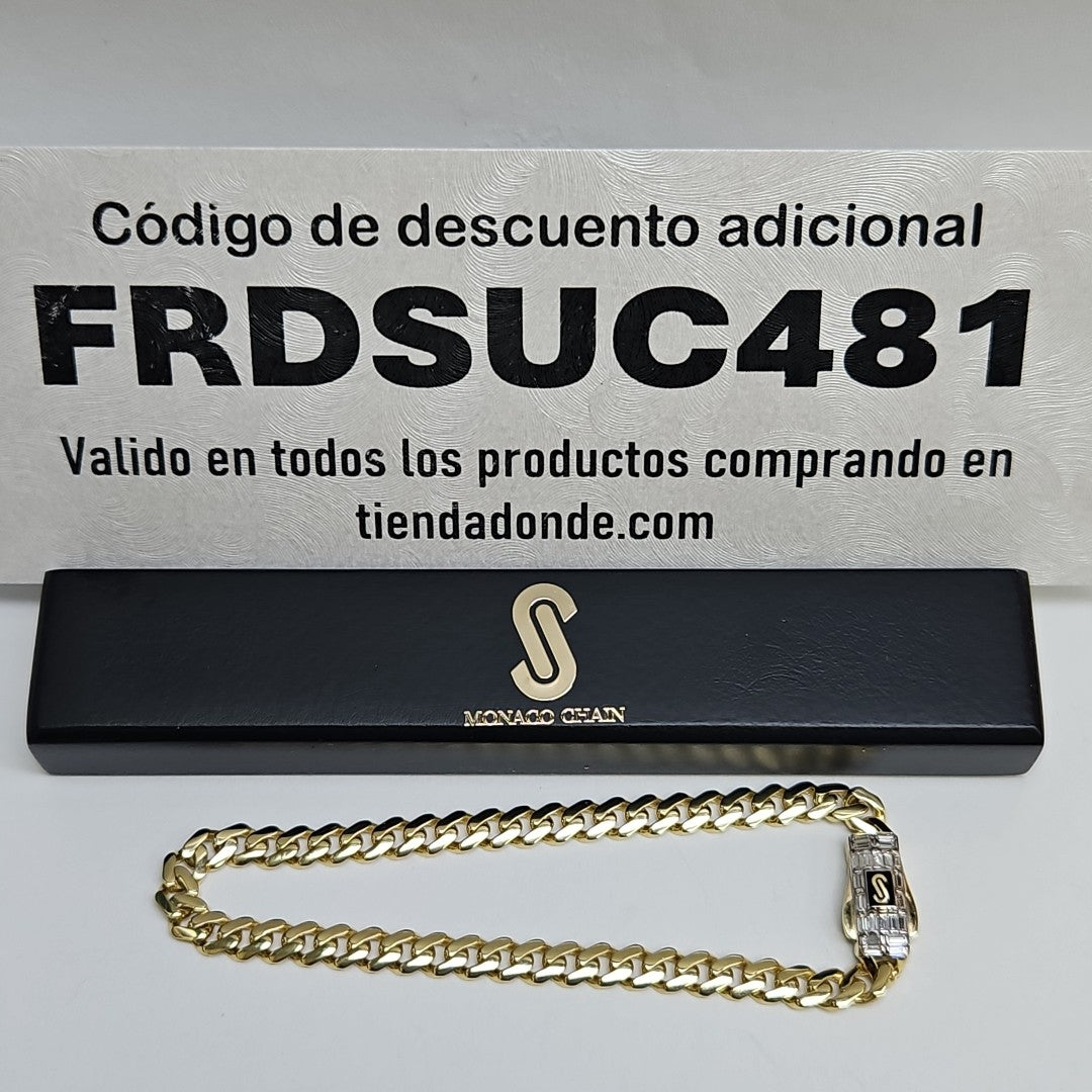 PULSERA MONACO ORO 14K 5.6 (NUEVO)