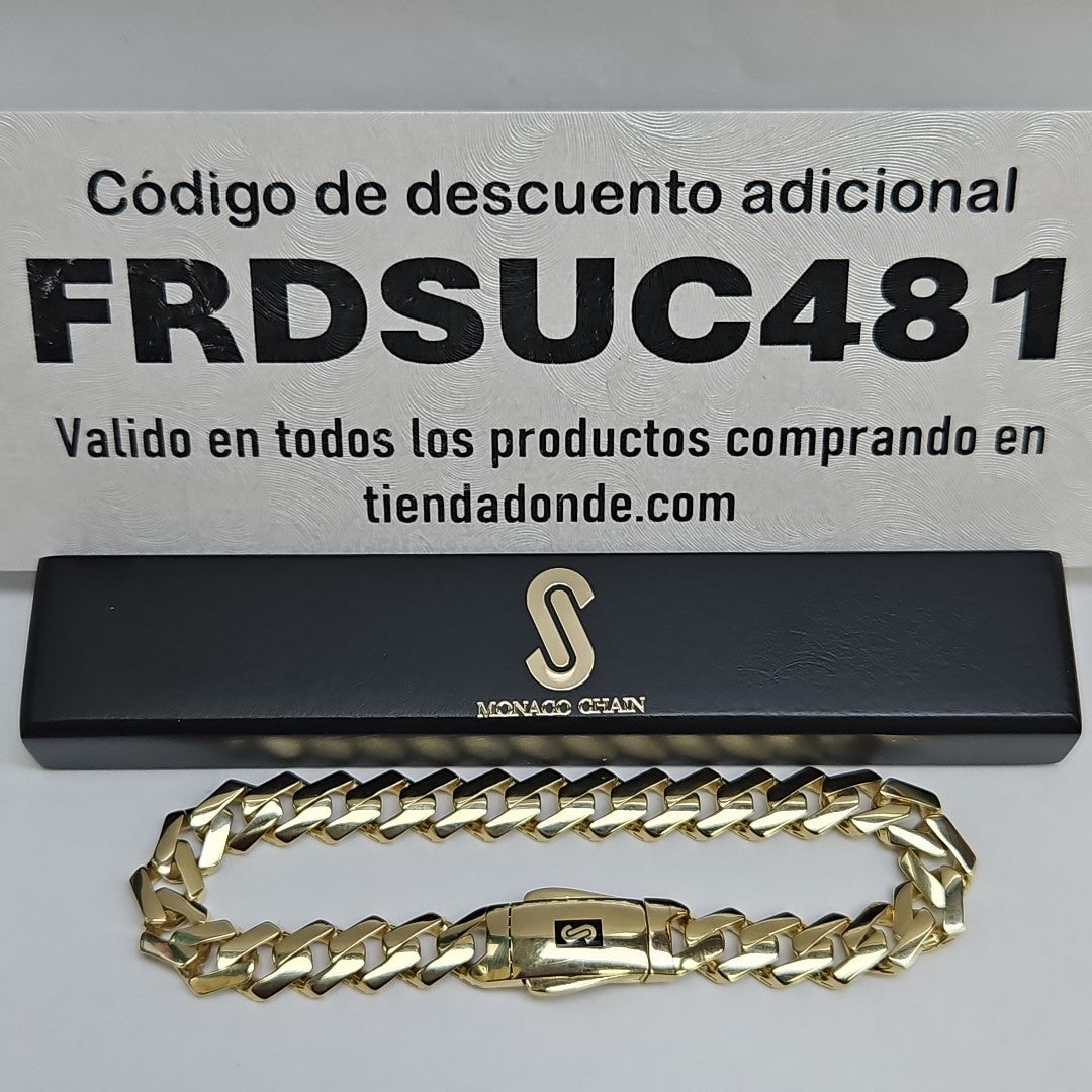 PULSERA MONACO ORO 14K 9.6 (NUEVO)