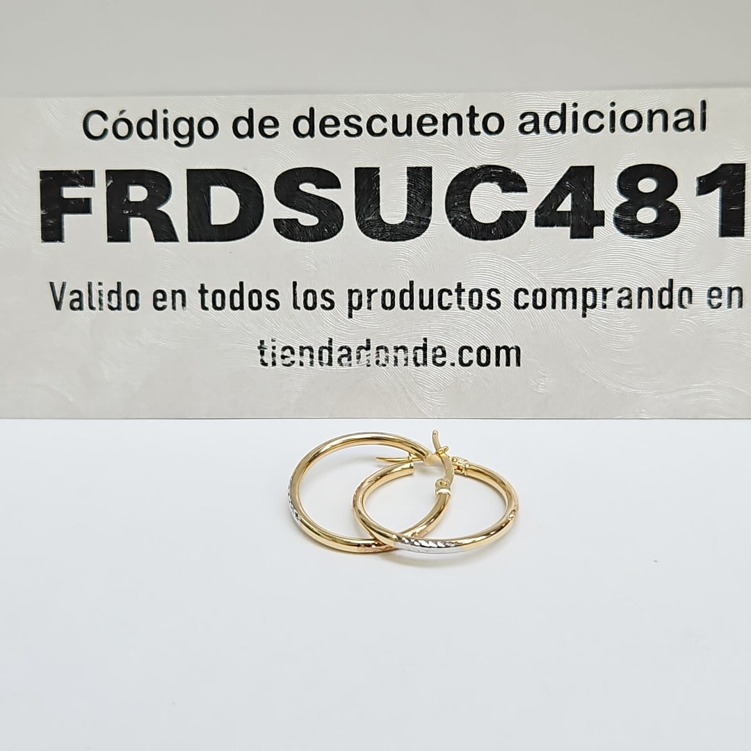 ARRACADAS ORO 10K 1.5 (NUEVO)