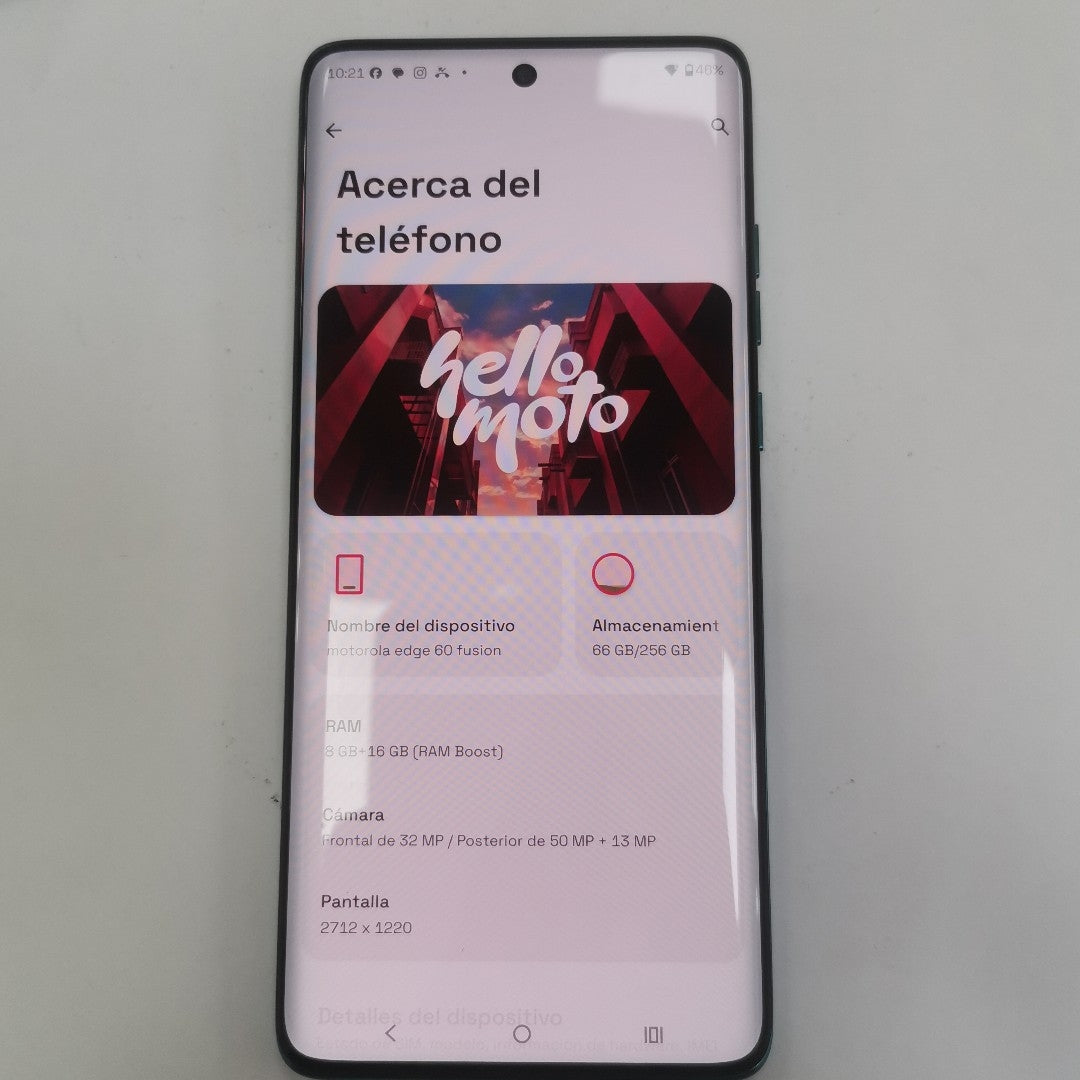 CELULAR MOTOROLA EDGE 60 FUSION XT2503-1 (2023) 256 GB 8 GB RAM (SEMINUEVO)