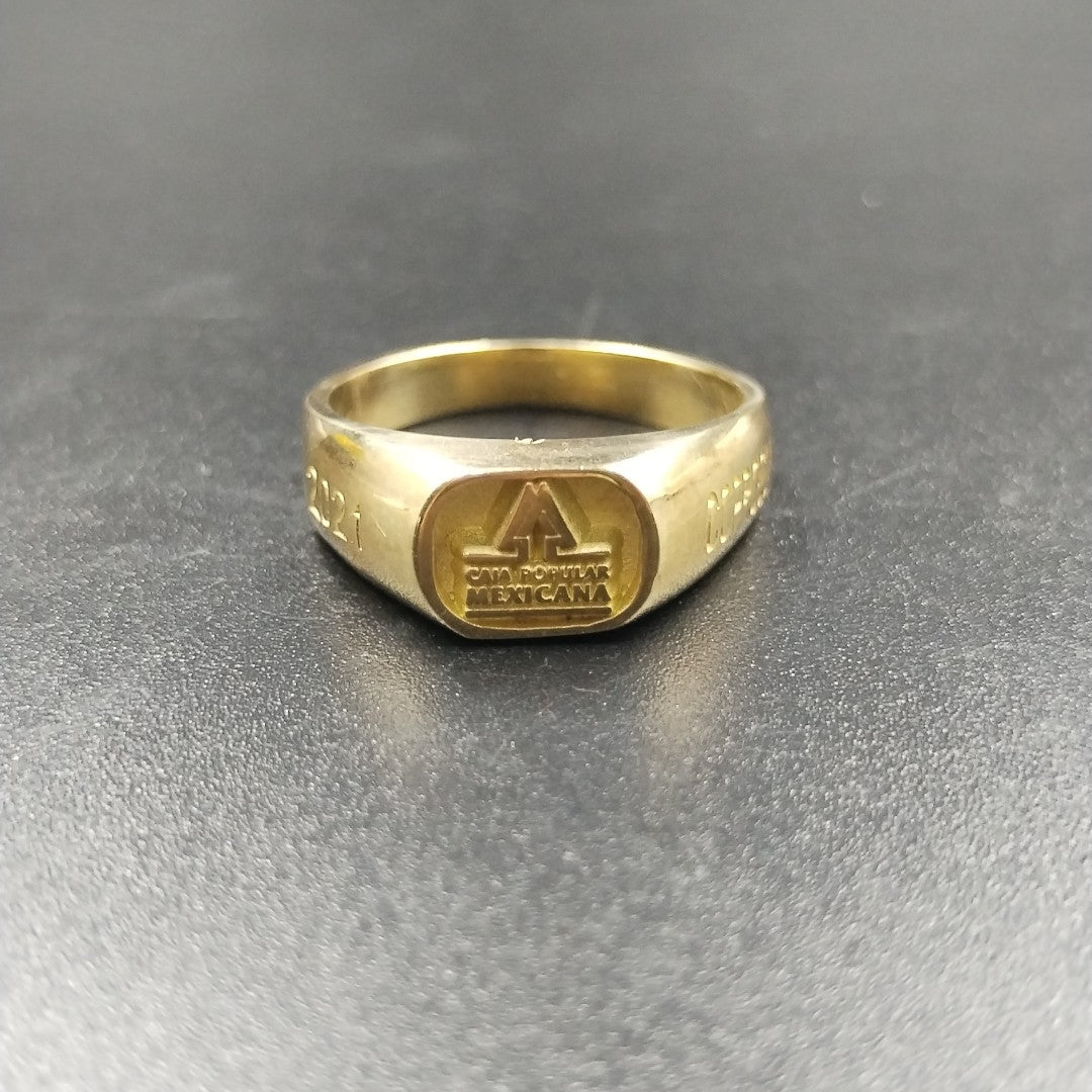 ANILLO CONMEMORATIVO ORO 10 K 8,00 GRMS (SEMINUEVO)